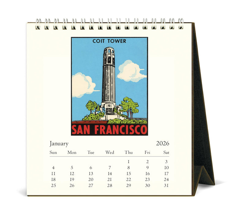 Cavallini - 2026 Desk Calendar - 6 x 6.5ins - San Francisco