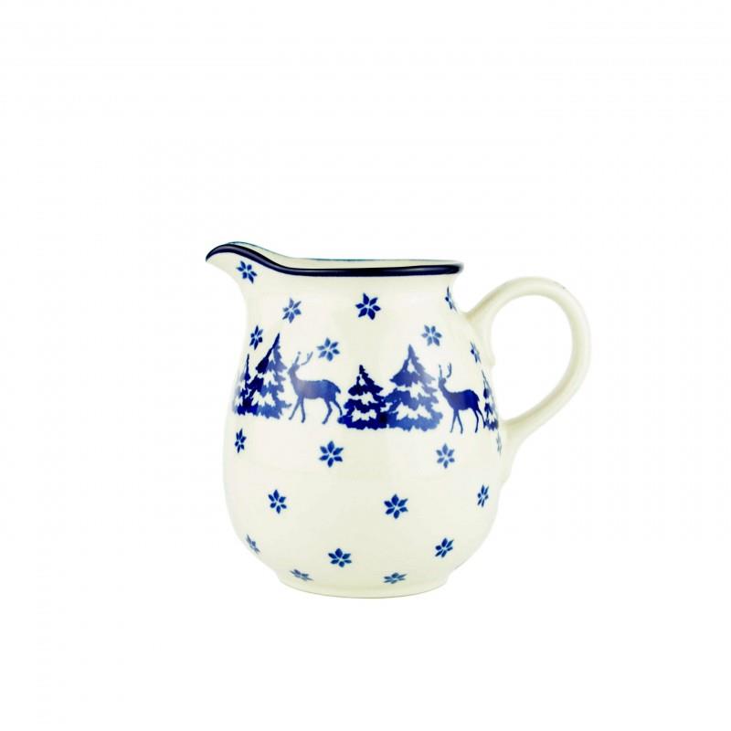 Creamer Milk Jug - Christmas Trees & Reindeers - 500ml - 0079-1931X - Polish Pottery