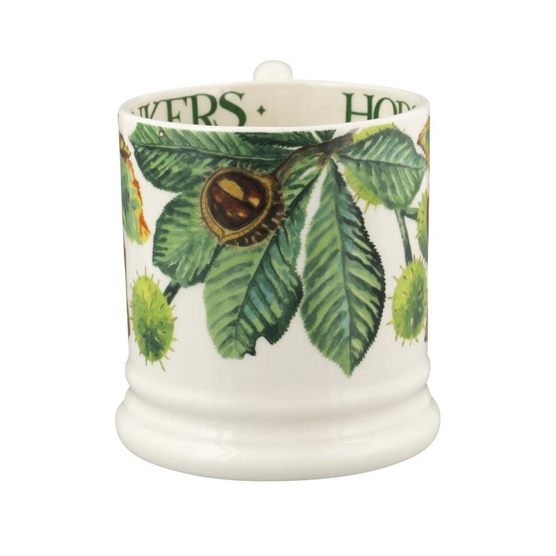 Emma Bridgewater - Half Pint Mug (300ml/1/2pt) - 9.3x8.2cms - Trees & Leaves - Horse Chestnut & Conkers