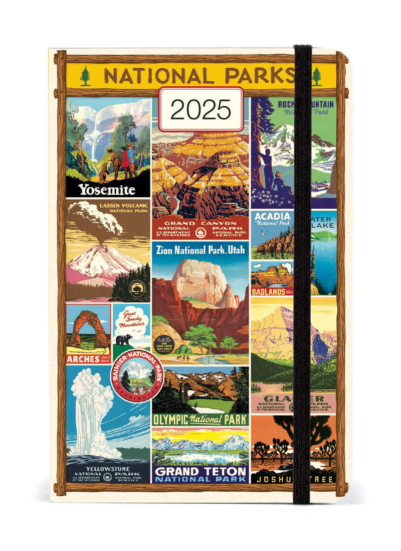 Cavallini 2025 Diary - USA National Parks - 4x6ins - Week At A Glance Layout - Elastic Enclosure