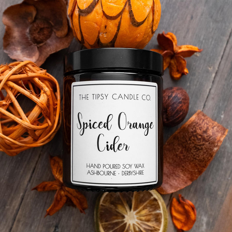 Spiced Orange Cider - Soya Wax Candle 180ml/35hrs Burn Time - The Tipsy Candle Company