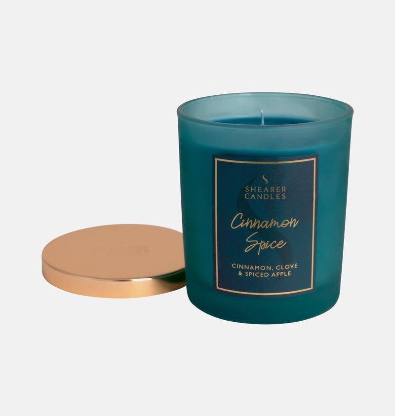 Shearer Candles - Cinnamon Spice Scented Glass Jar Candle With Lid - 20cl/30hrs