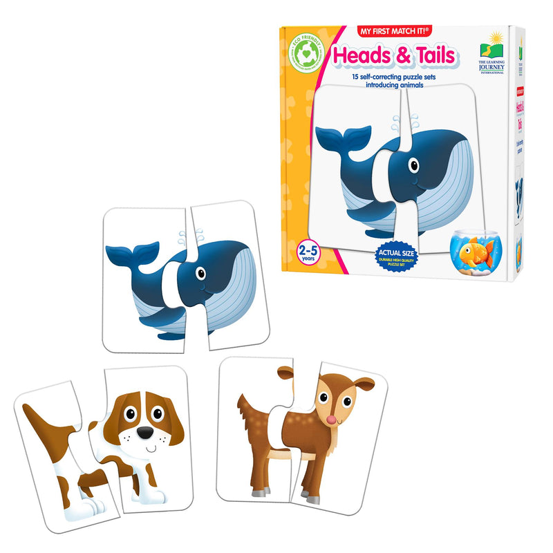The Learning Journey - My First Match It! - Heads & Tails - 15 Puzzle Sets - 18 months