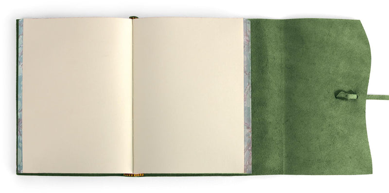 Cavallini - Leather Softbound Roma Lussa Journal - Green - 6x8.5ins - 416 pages