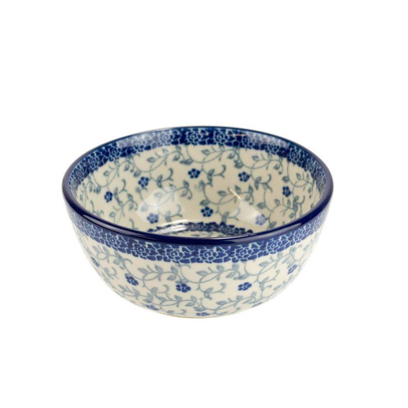 Nibble Bowl - Tiny Blue Flowers - 12 x 5.5cms - 0017-1952X - Polish Pottery