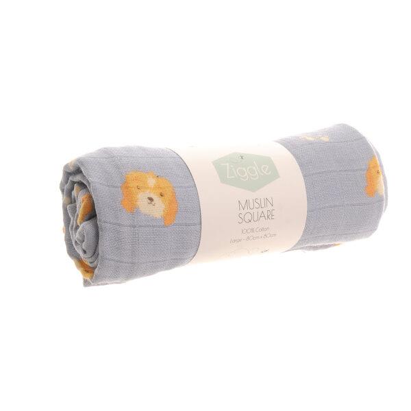 Large Single Muslin - Cockapoo Puppy Dog - 80x80cms - Suitable From Birth - Ziggle