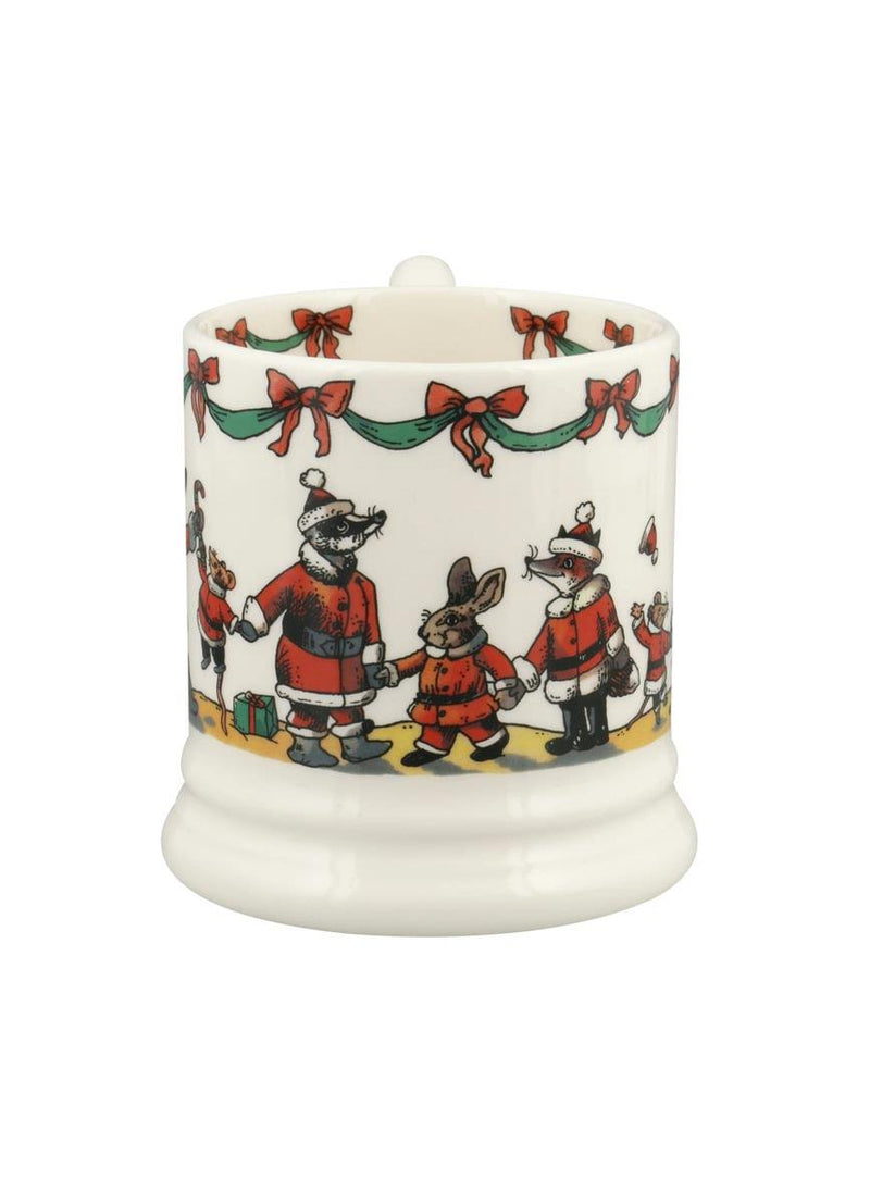 Emma Bridgewater - Half Pint Mug (300ml/1/2pt) - 9.3x8.2cms - Christmas Woodland Santa