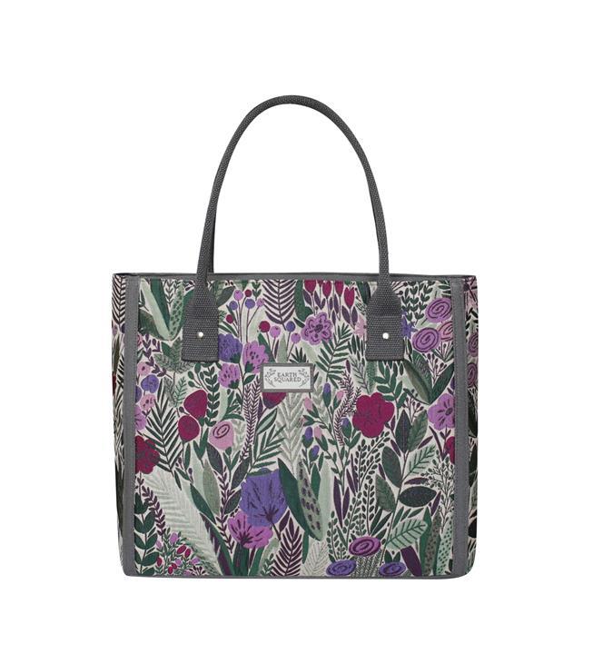Earth Squared - Tote Shoulder Bag - Jacquard - Pinks & Purples - 39x26x12cm