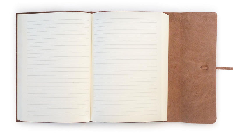 Cavallini - Journalino Grande - Brown Leather Journalino - Large 6x8ins  - 256 Lined Pages