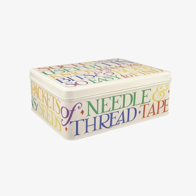 Emma Bridgewater - Deep Rectangular Storage Tin - Rainbow Toast 19.5x15x7.5cms