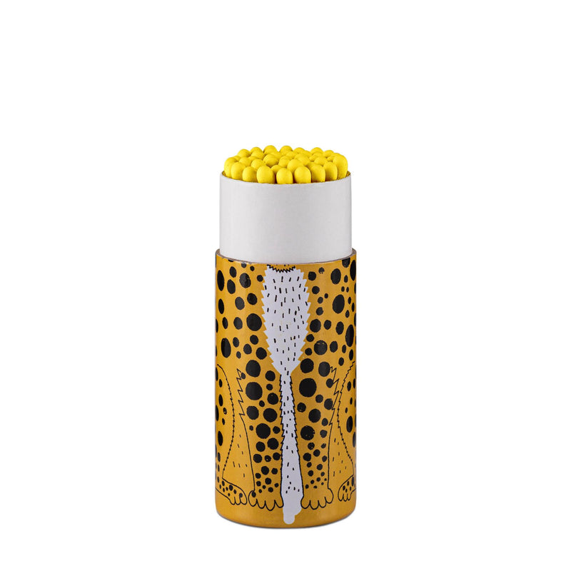 Leopard Match Cylinder (CM007) - 45 Luxury Safety Matches - Archivist