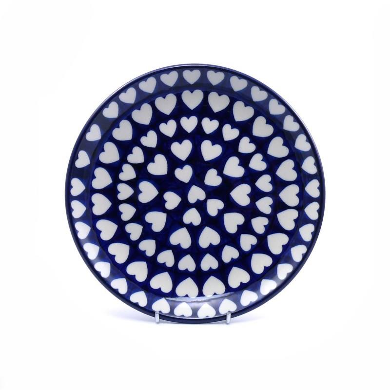 Breakfast/Side Plate - Hearts - 20cms - 0086-0375JX - Polish Pottery