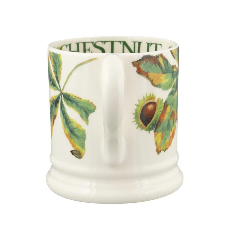 Emma Bridgewater - Half Pint Mug (300ml/1/2pt) - 9.3x8.2cms - Trees & Leaves - Horse Chestnut & Conkers