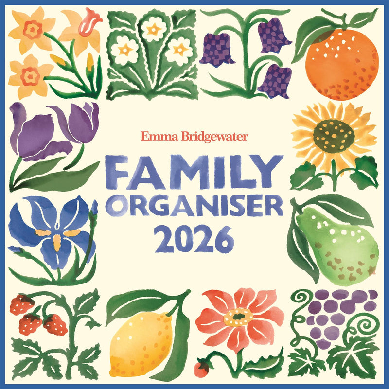 Emma Bridgewater - 2026 Family Wall Calendar - Week To View/6 Columns - Fruits & Flowers