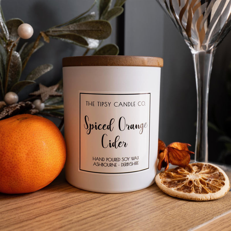Spiced Orange Cider - Soya Wax Candle 300ml/50hrs Burn Time - The Tipsy Candle Company