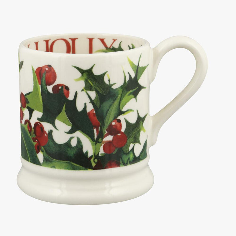 Emma Bridgewater - Half Pint Mug (300ml/1/2pt) - 9.3x8.2cms - Flowers - Holly