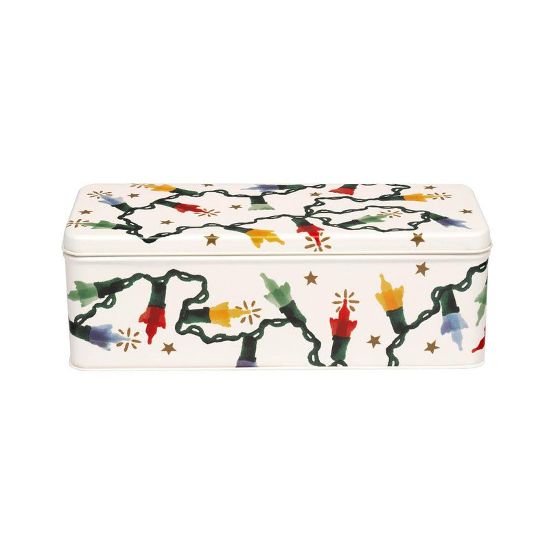 Emma Bridgewater - Long Deep Rectangular Storage Tin - Christmas Fairy Lights Tin