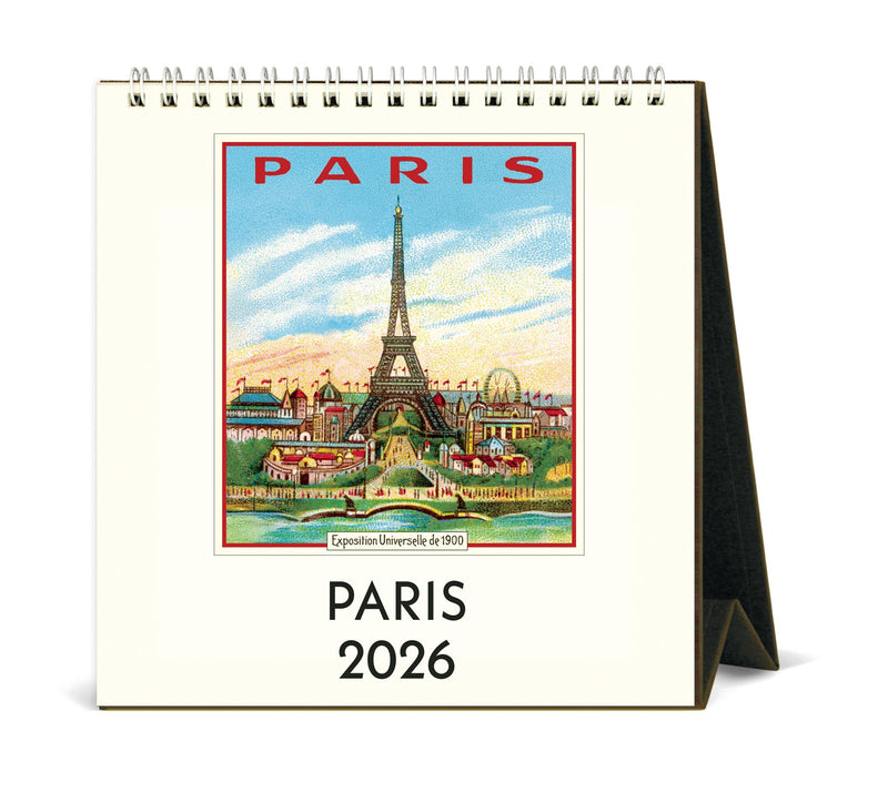 Cavallini - 2026 Desk Calendar - 6 x 6.5ins - Paris