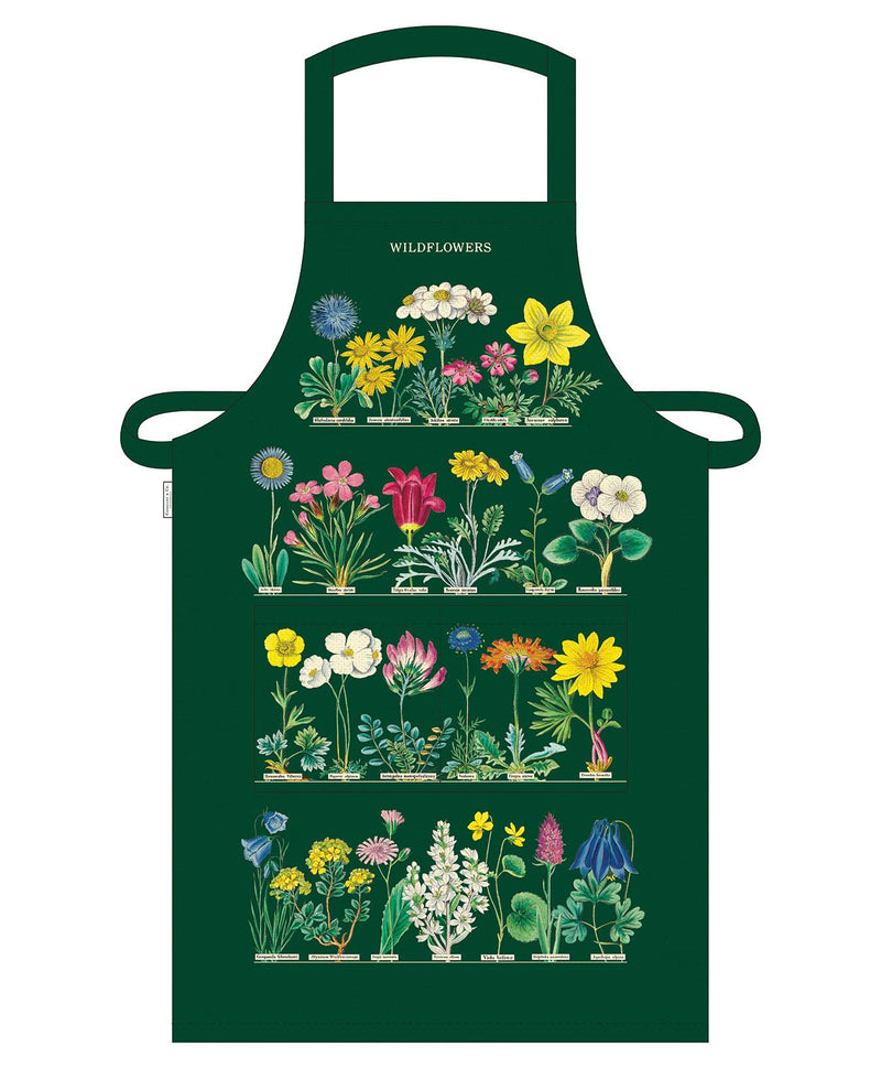 Cavallini - 100% Natural Cotton Vintage Apron - 48x80cms - Wildflowers