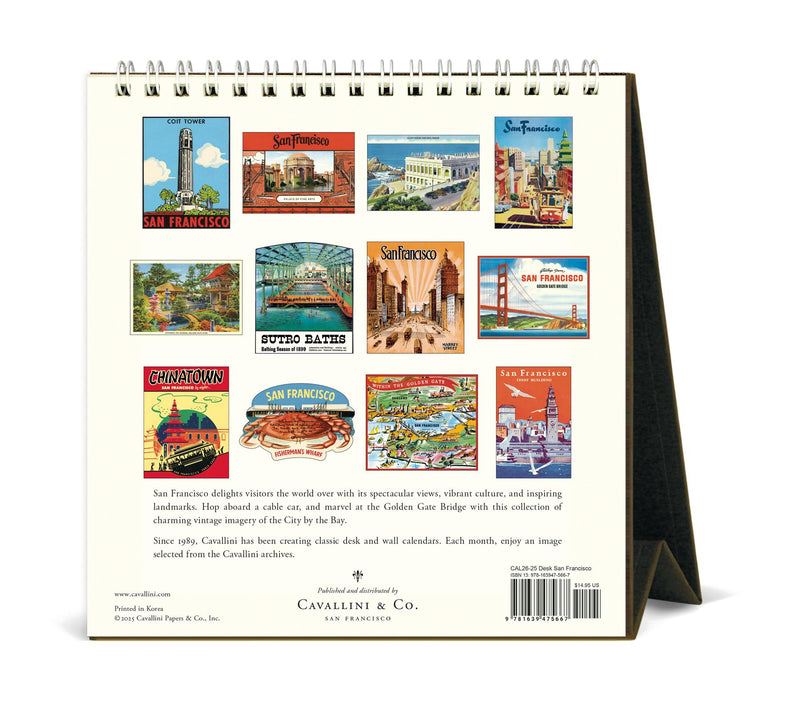 Cavallini - 2026 Desk Calendar - 6 x 6.5ins - San Francisco