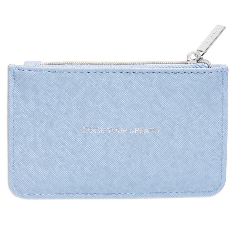 Card Purse - Rectangle - Pale Blue/Chase Your Dreams - 12.5x7.5x0.5cms - Estella Bartlett