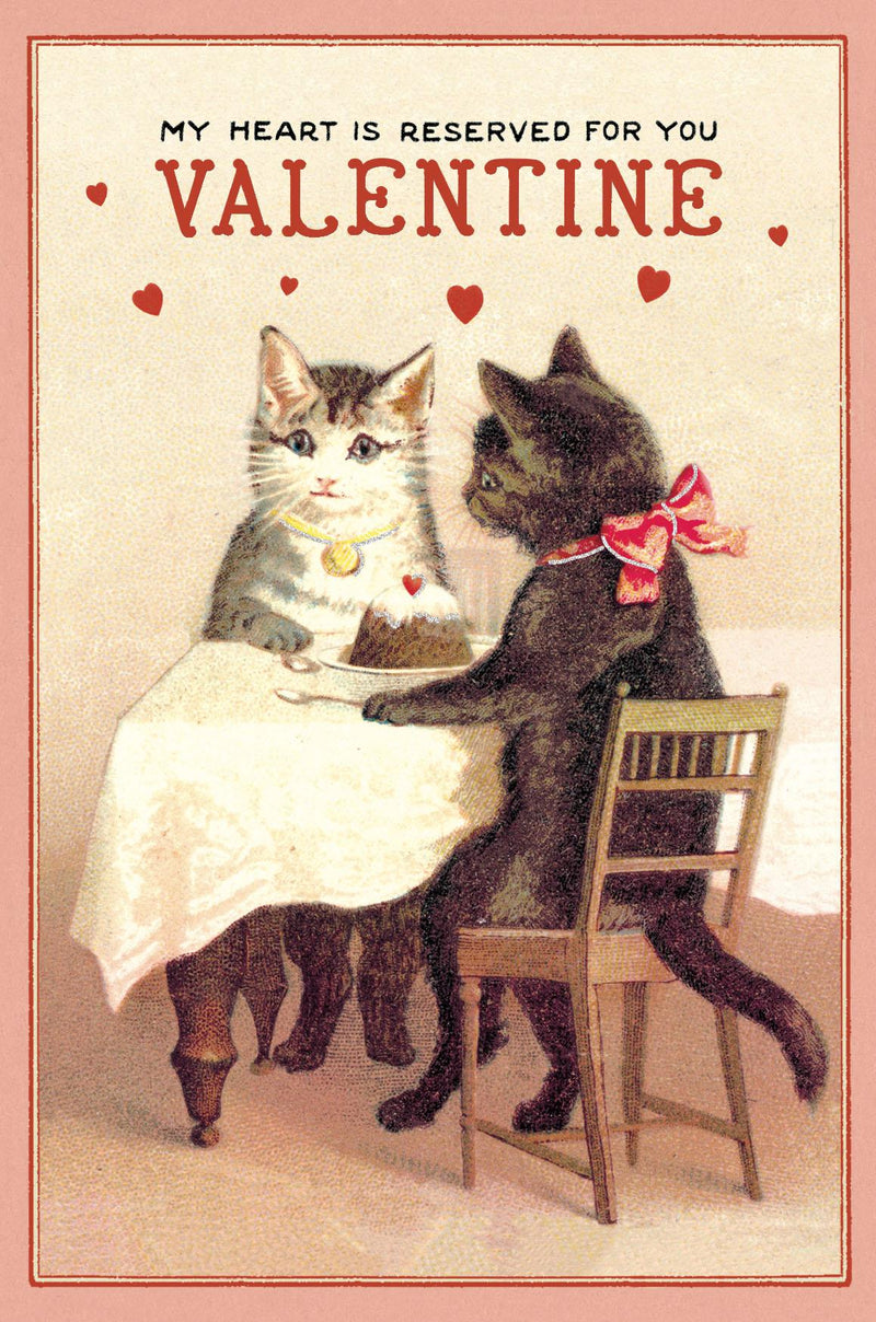 Cavallini - Glitter Greetings Carte Postale - Vintage Valentines - Tin of 12 Postcards - 6 Designs/2 Per Design