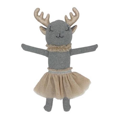 Bessie The Deer - 40 cm Softie - and the little dog laughed