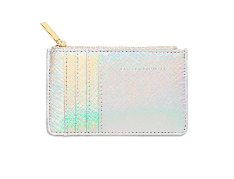 Card Purse - Rectangle - Iridescent/Positive Vibes - 12.5x7.5x0.5cms - Estella Bartlett