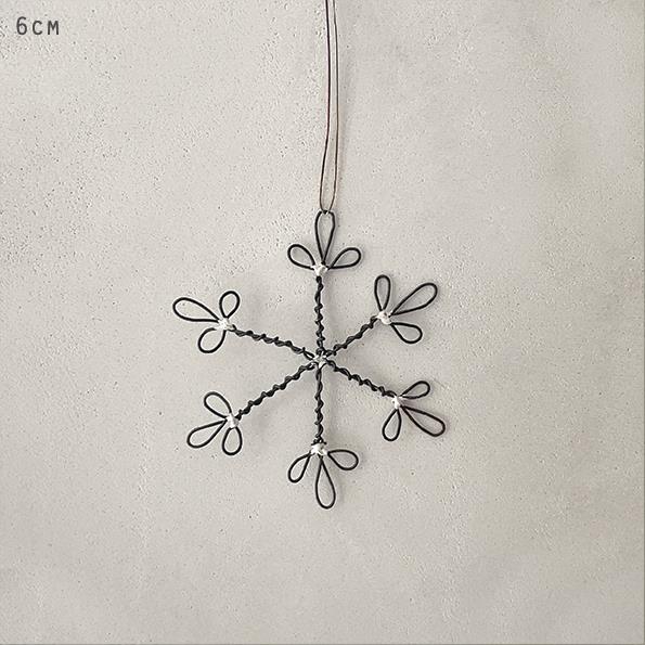 Rusty Wire Christmas Snowflake - Small - 6.2x6cms - East Of India