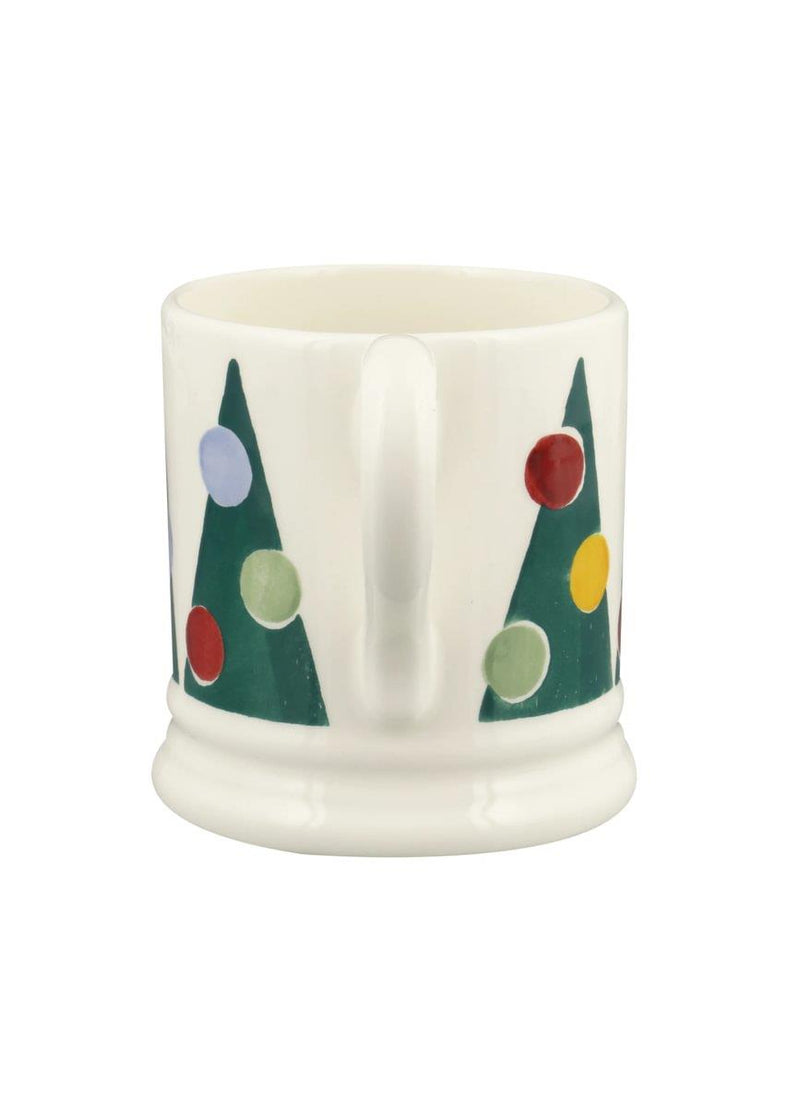 Emma Bridgewater - Half Pint Mug (300ml/1/2pt) - 9.3x8.2cms - Christmas Polka Trees