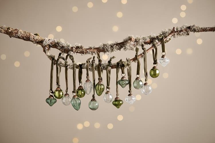 Adisa Baubles Jar - Mixed Green & Clear - Set of 16 - AJ1101 - Nkuku