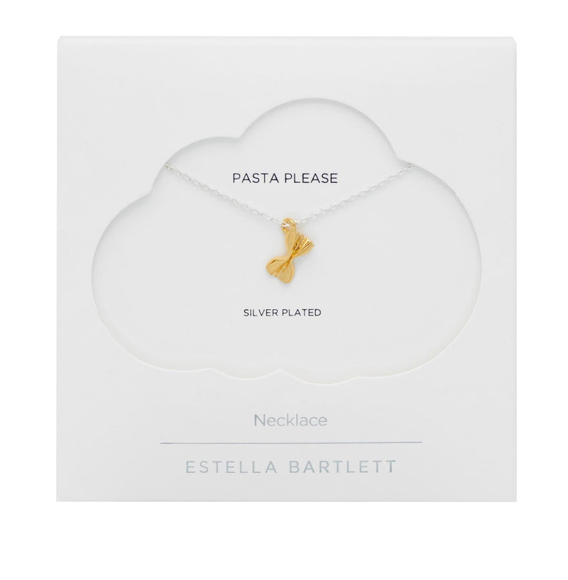 Pasta Charm Necklace - Gold & Silver Plated - Pasta Please - Estella Bartlett