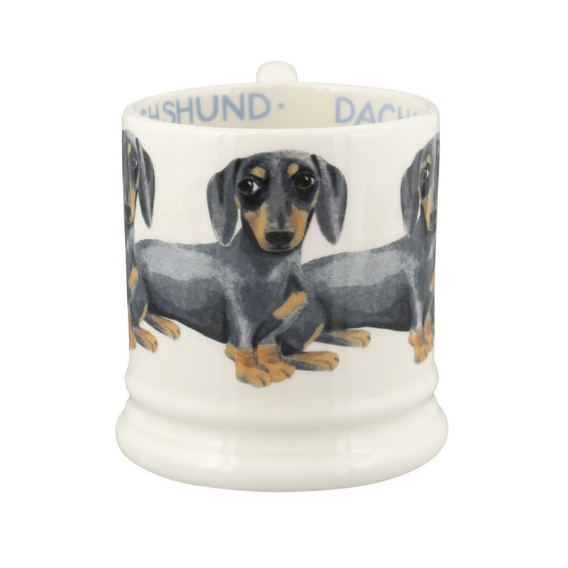 Emma Bridgewater - Half Pint Mug (300ml/1/2pt) - 9.3x8.2cms - Dogs - Black & Tan Dachshunds