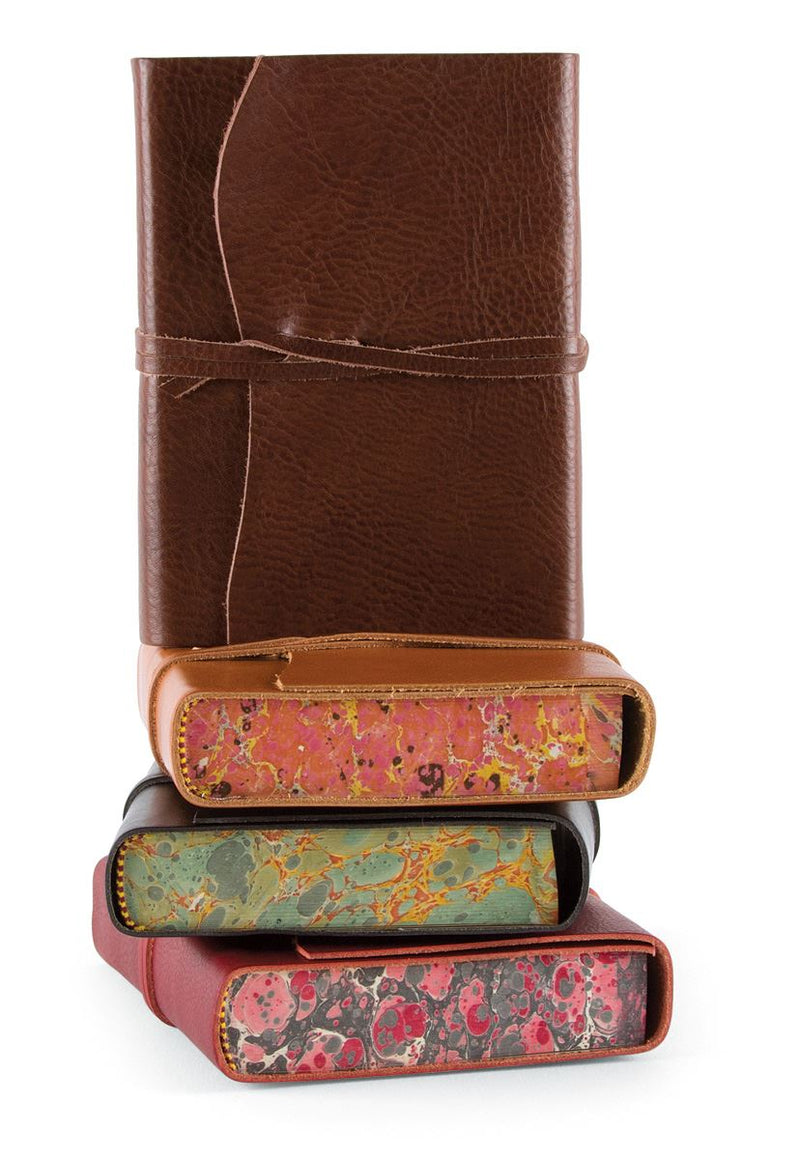 Cavallini - Leather Softbound Roma Lussa Journal - 5 Colour Options - 6x8.5ins - 416 pages