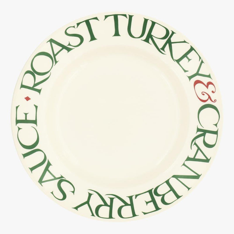 Emma Bridgewater - 10.5 inch Lunch/Dinner Plate - Christmas Toast - Roast Turkey