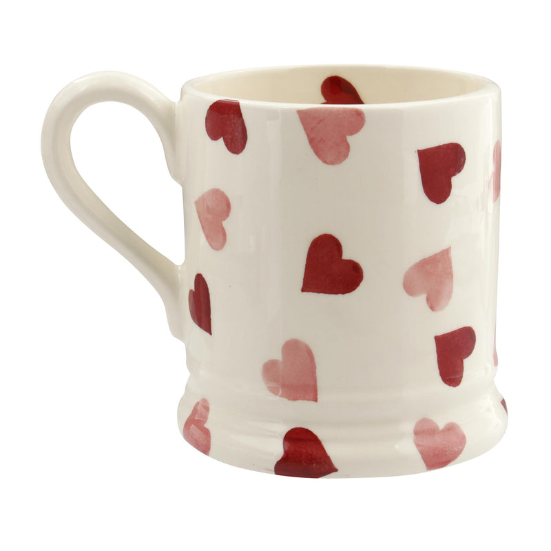 Emma Bridgewater - Half Pint Mug (300ml/1/2pt) - 9.3x8.2cms - Pink Hearts - Mummy