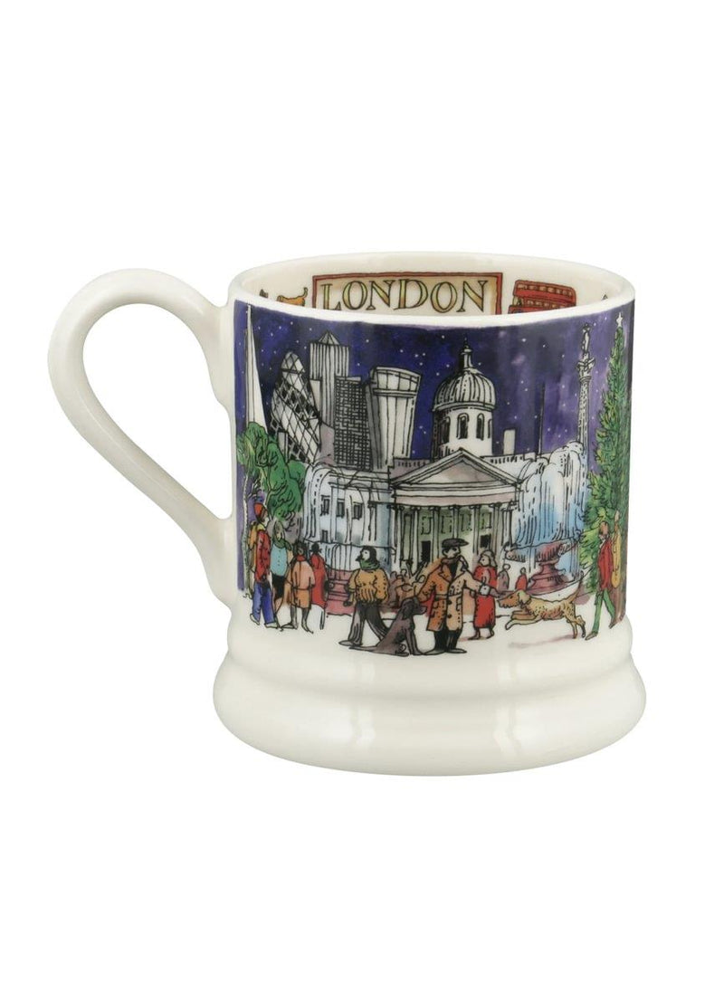 Emma Bridgewater - Half Pint Mug (300ml/1/2pt) - 9.3x8.2cms - London At Christmas