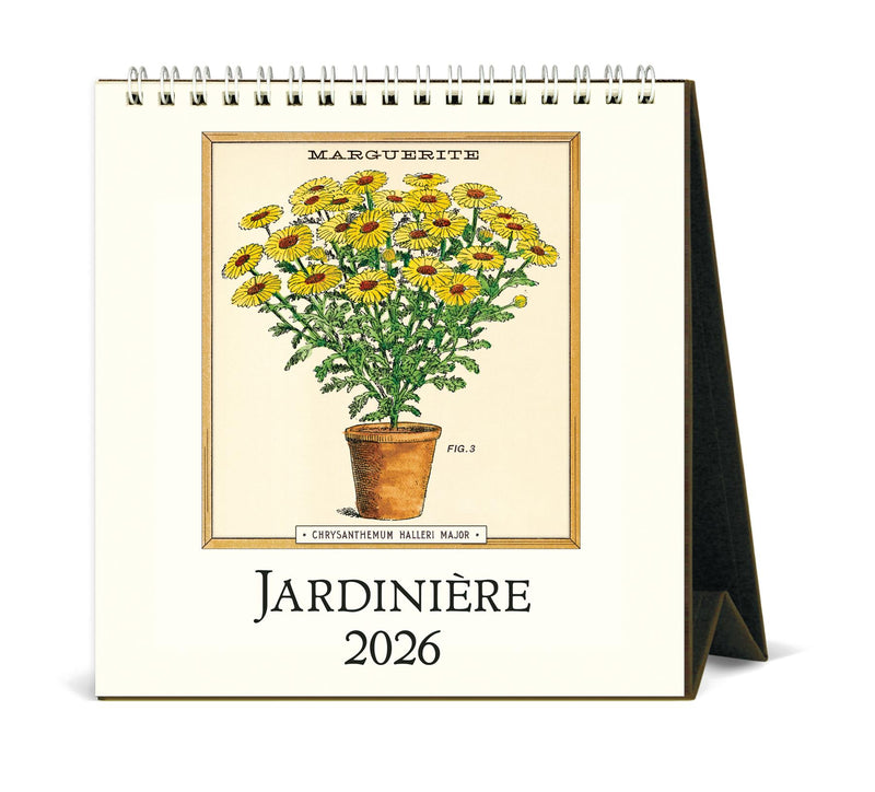 Cavallini - 2026 Desk Calendar - 6 x 6.5ins - Jardiniere/Potted Plants