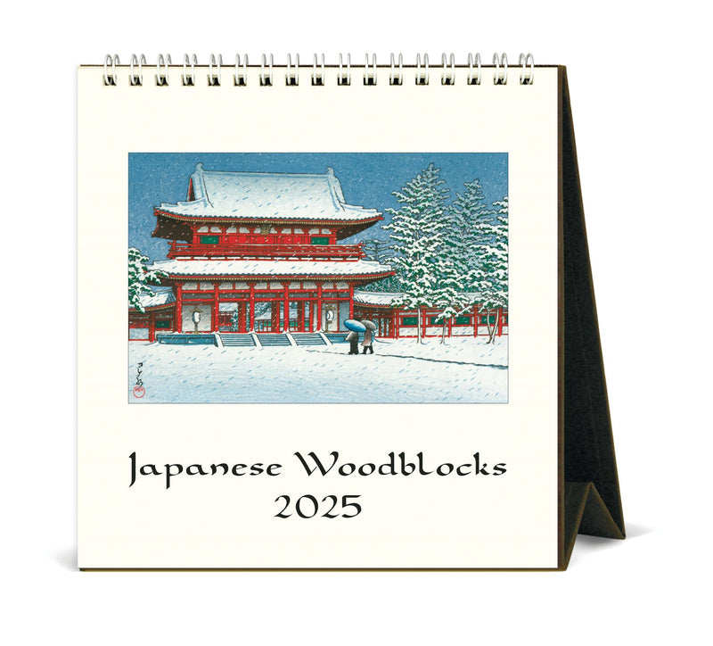 Cavallini - 2025 Desk Calendar - 6 x 6.5ins - Japanese Woodblocks