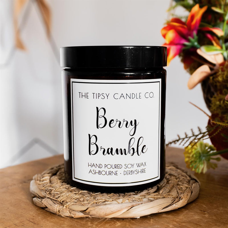Berry Bramble - Soya Wax Candle 180ml/35hrs Burn Time - The Tipsy Candle Company
