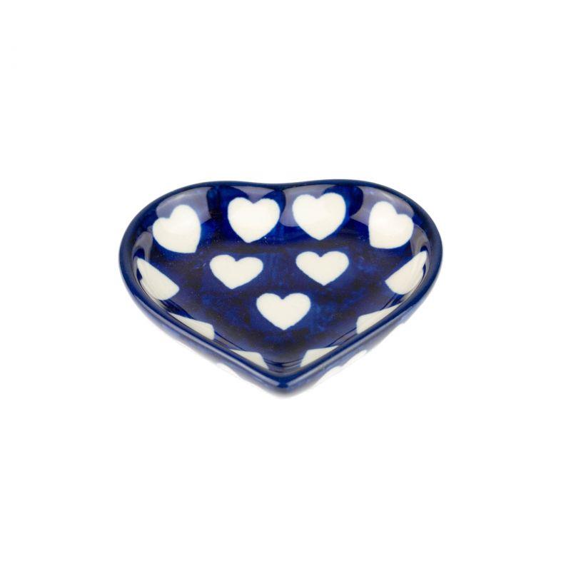 Mini Heart Dish - Hearts - B64-0375JX - Polish Pottery