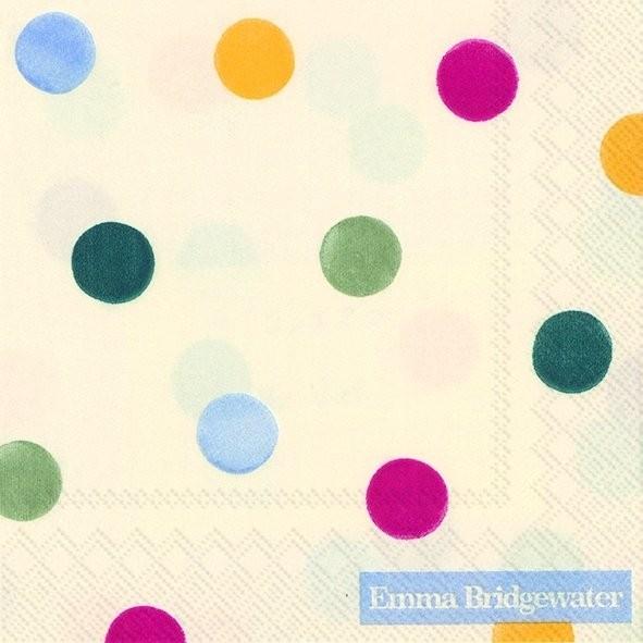Emma Bridgewater - 20 x Cocktail Napkins/Serviettes - 25 x 25cms - Polka Dots