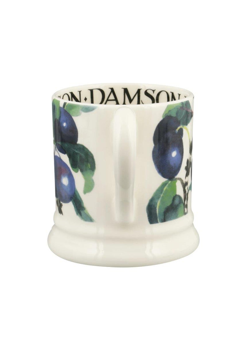Emma Bridgewater - Half Pint Mug (300ml/1/2pt) - 9.3x8.2cms - Trees & Leaves - Damsons