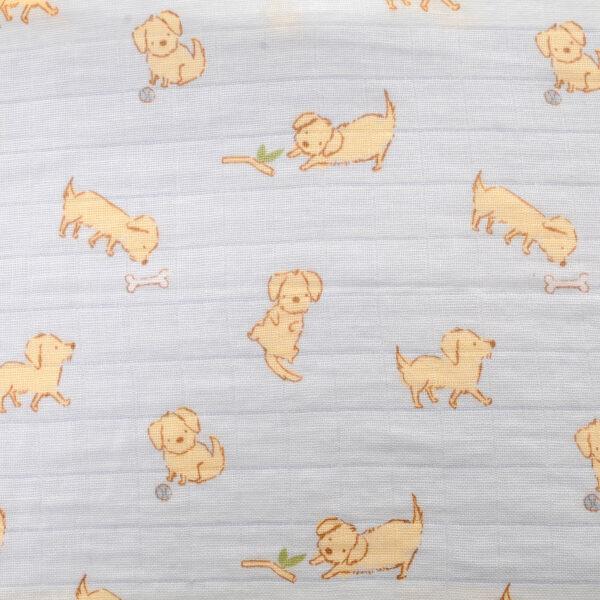 Muslins - Dinosaurs/Puppy Dogs/Tractors - Blues - Pack of 3/70x70cms - Suitable From Birth - Ziggle