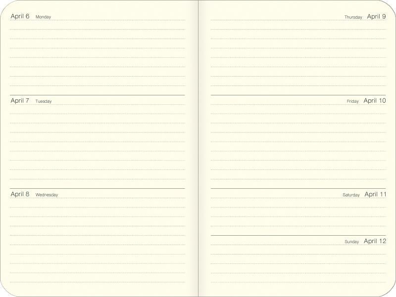 Cavallini 2026 Diary - Language of Flowers - 4x6ins - Week At A Glance Layout - Elastic Enclosure