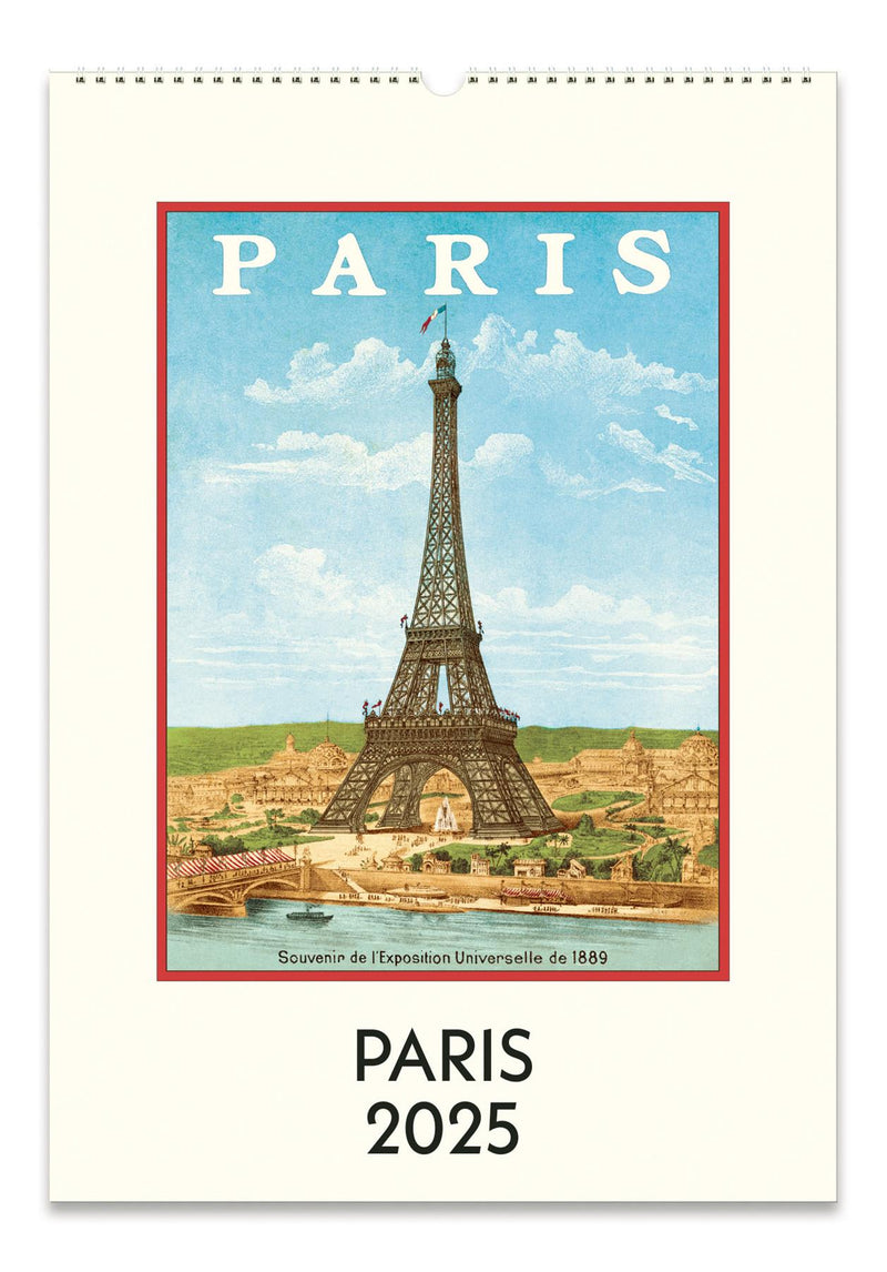 Cavallini - 2025 Wall Calendar - 13 x 19ins - Paris