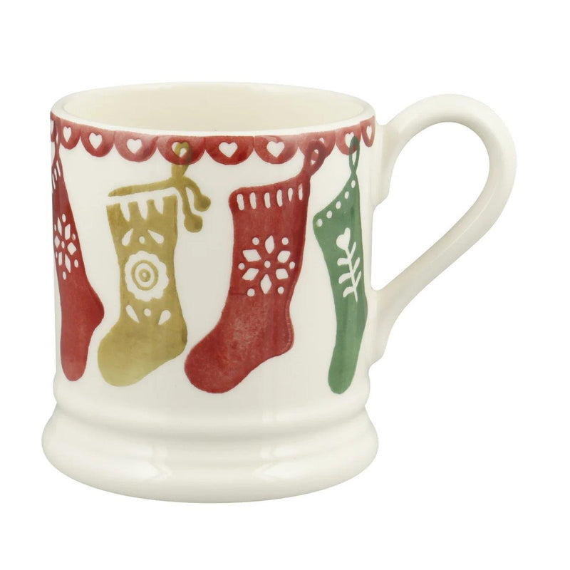 Emma Bridgewater - Half Pint Mug (300ml/1/2pt) - 9.3x8.2cms - Christmas Stockings
