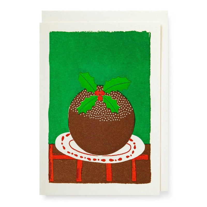 Christmas Pudding - 5 Letterpress Notecards & Envelopes - Archivist