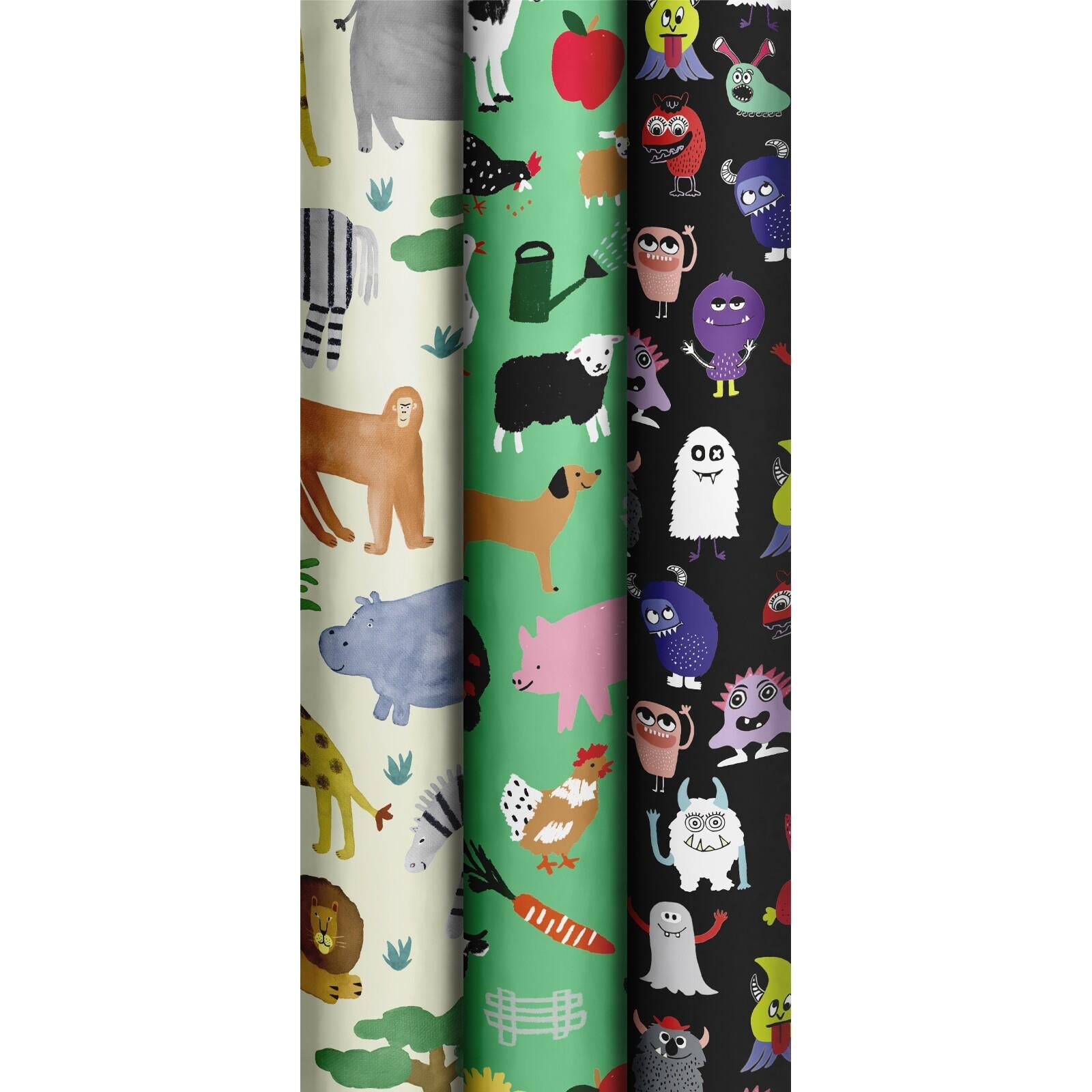 Kids Story - Zoo Animals/Farm Animals/Pacman - Roll Wrap 2m – MadMolly