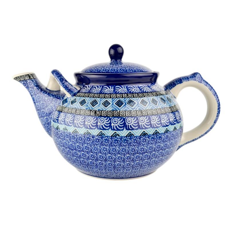 Extra Large Teapot - Hearts - 1.8 Litre - 0444-0375JX - Polish Pottery